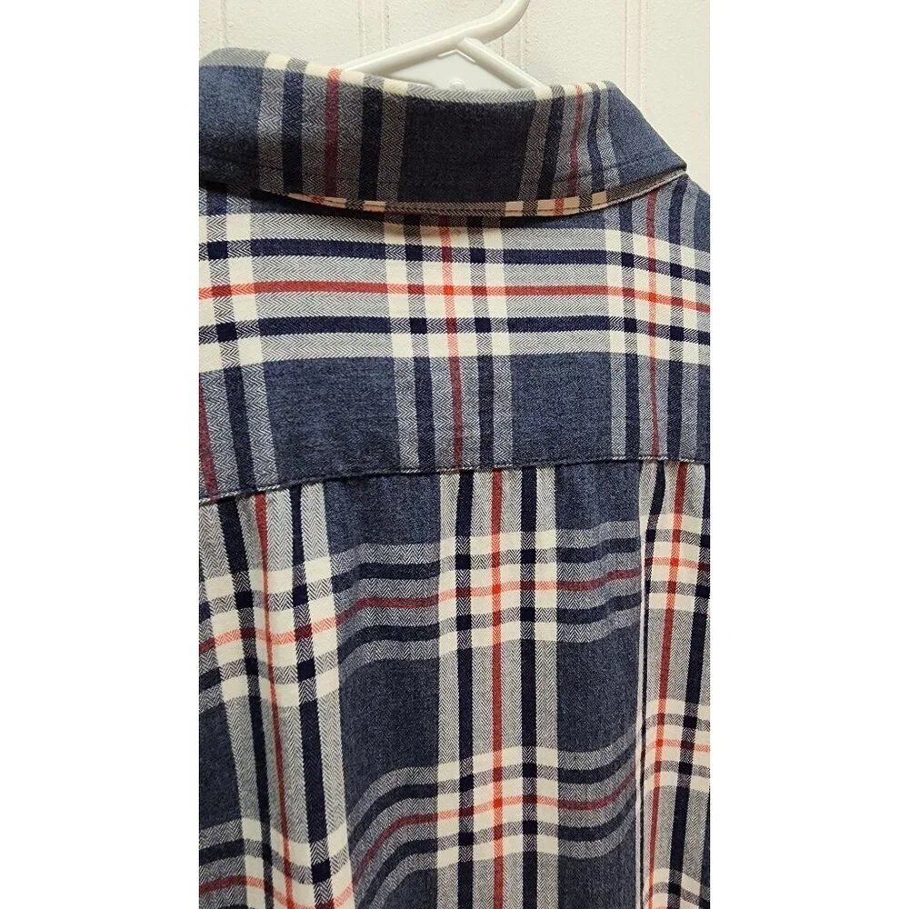 Banana Republic Mens Blue & Red Plaid Button-Down Shirt Long Sleeve Size L - Picture 6 of 10